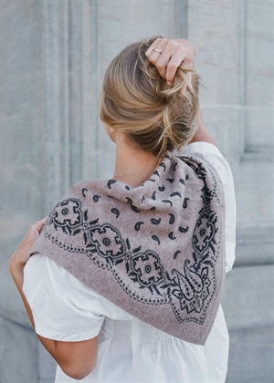 Adelina paisley knit scarf Beige Melange Neo Noir 